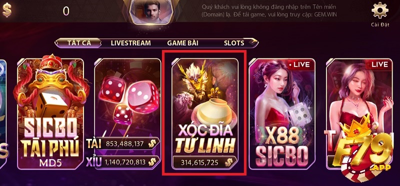 Giới thiệu cơ bản về game Xóc đĩa tứ linh F79